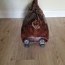 Handmade Italian Leather Travel Bag / Weekend Bag with Wheels Image 2