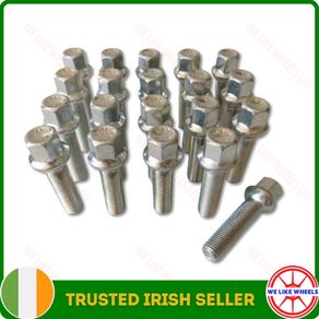 20 x New 50mm Extended Wheel Bolts Fit Audi, Volkswagen, Seat, Skoda (BD20) Delivery