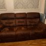DFS suede 3 seater reclining sofa Image 3
