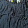 Brand new oasis black silk crepe top embroidered collar Image 2