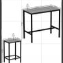 Tall table with 2 stools Image 3