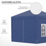 3x3m Popup Gazebo Marquee Party Tent Pavilion Blue with 4 Sides Image 8