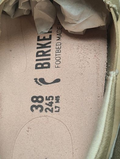 Womens BIRKENSTOCK BARRIE SAND canvas slip on shoes trainers beige brown Size UK 5 EU 38 boys girls unisex BRAND NEW BOXED