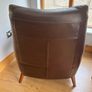 Brown Leather Armchair Image 2