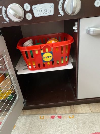 Wooden toy kitchen