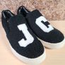 womens girls JC Juicy Couture Black terry cloth teddy Teresa slip on trainer  Size UK 4 EU 37 Image 2