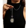 Lovely Long Necklace with a Moon Stone Pendant Image 4