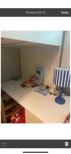 Smastad loft bed, wardrobe, drawers and desk