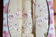 BNIB Portuguese Lemon and Pink Decorative Towel Set