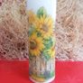XL Summer autumn birthday Yellow Sunflowers Decorative gift pillar candle summer home decoration Image 4
