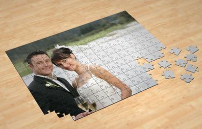 PERSONALISED CUSTOM A4 96 Pieces Jigsaw Puzzle Photo and Message