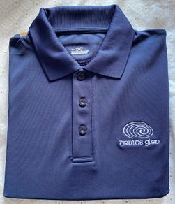 New Druids Glen Golf Polo Shirt (Blue, Medium Men's, Short Sleeve)