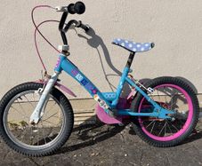 Kids Bike 16 Inch - Emma Blue & Pink - Ages 4-6