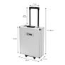 Aluminum tool case silver with four levels and wheels Image 4
