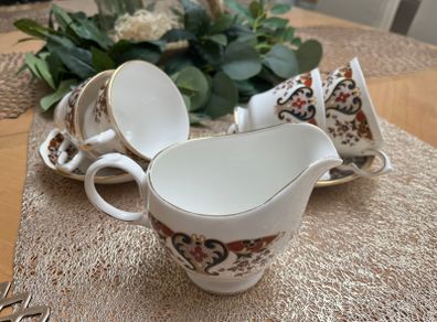 Bone China Cups & Saucers & Jug