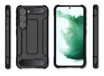 Black Shockproof Armour Case For Samsung Galaxy S23 PLUS Hybrid Back Cover