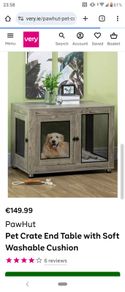 Paw hut pet crate end table with washable cushion for sale