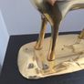 Vintage Solid Brass Deer Reindeer Candelabra Image 3
