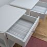 White bedside locker Image 3