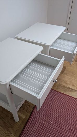 White bedside locker