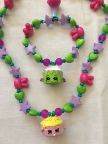 SHOPKINS Handmade Beaded Necklace And Bracelet Set