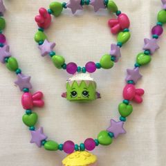 SHOPKINS Handmade Beaded Necklace And Bracelet Set