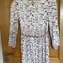 Girl's Flower Design Dress with Suede Belt | Size 9 -10 years Image 3