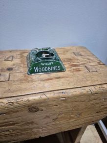 Wills Woodbine glass ashtray