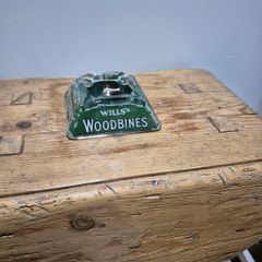 Wills Woodbine glass ashtray