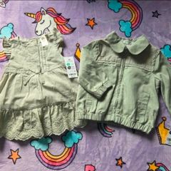 6m, NEW 3Piece OshKosh B'gosh Dress and Jacket Set with Little Knickers Too