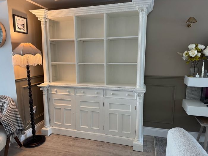 Solid Wood Antique Dresser/ Cabinet/ Bookshelves in Farrow and Ball