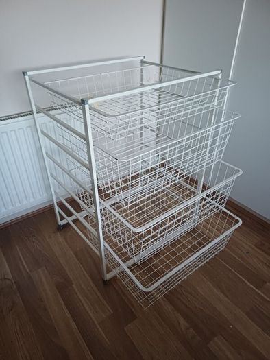 Metal Basket Drawer Storage Unit
