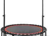 ound Trampoline 40"/48" Foldable Easy-To-Install Trampoline for Adults,With 4-Position Adjustable Handrails Trampoline,Suitable for Indoor Outdoor Body Exercises, Fitness Max Load 400lbs/450lbs