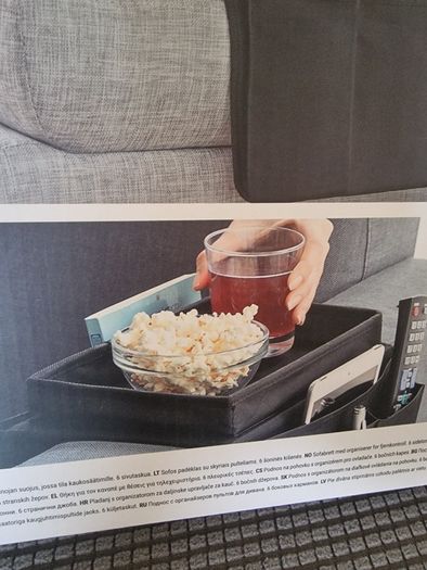 NEW InnovaGoods Sofa Armrest Organiser & Tray - 6 Pockets