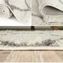 Modern Moroccan Design Rugs for Living Room, Bedroom, Hallway, 3 cm Thick Area Rugs, Diamond Ivory/Grey, 80x150cm (FREE POSTAGE) Image 4