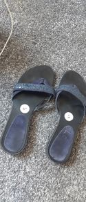 Real leather genuine navy sandals size UK 2 worn once
