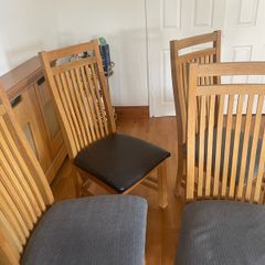 ALL 4 Oak Kitchen Chairs