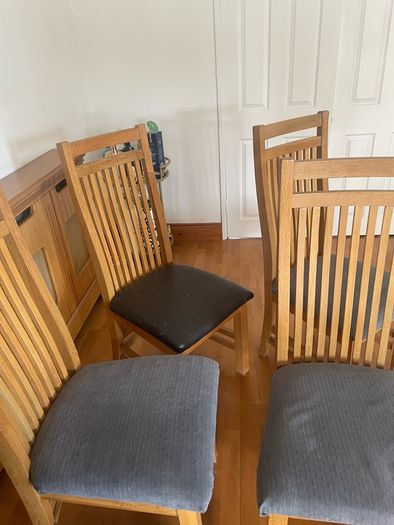 ALL 4 Oak Kitchen Chairs