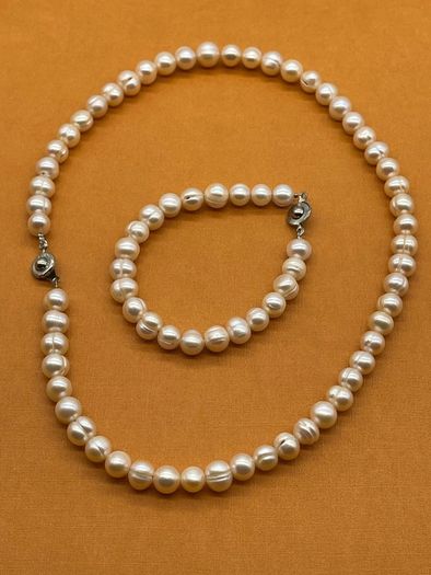Fresh water set necklace and bracelet