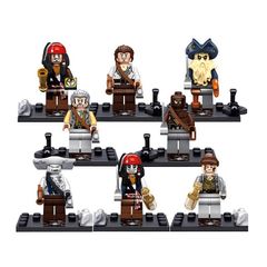 Pirates of the Caribbean Minifigure Bundle (8-Pack) Collector Set