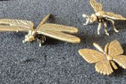 3 brass Animals,. Solid brass.