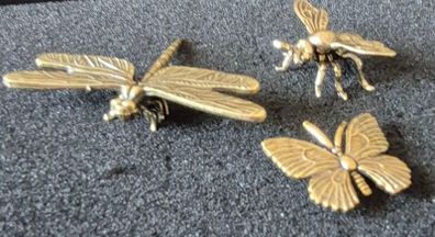 3 brass Animals,. Solid brass.