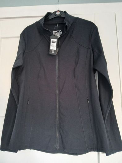 Dunnes black activewear jacket, size large, new with tags