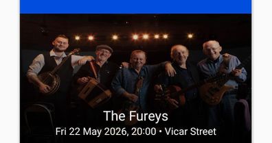 The Fureys Vicar St Friday 22 May