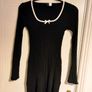 Black Ribbed Contrast-Trim Dress DIVIDED by H&M l Size S Image 3