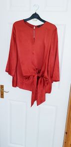 Burnt Orange/ Rust Blouse/Top - Size 16