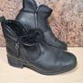 Womens Ugg Lavelle Ankle Boots Black Leather  Wool Lined Size Uk 5 Eu 38 Image 2