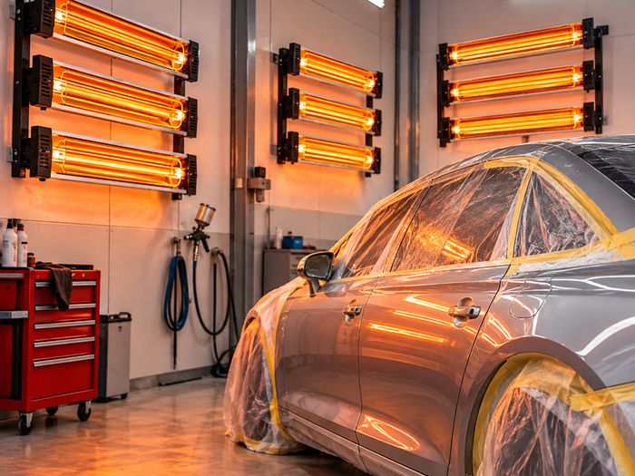 3000W Infrared Paint Curing Lamp 3 Piece Set Automotive Paint Dryer for Car Body Repairs and Workshops