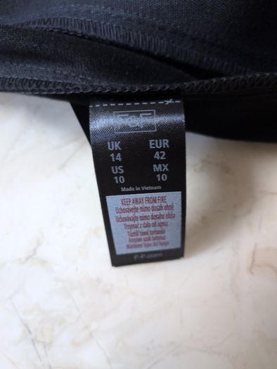 F&F Black  Faux Leather   A- Line Skirt.  S.14      B.N.W.T.