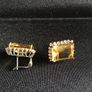 Sterling silver, citrine and white topaz earrings Image 4